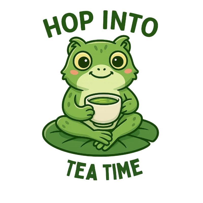Frosch Teezeit Matcha Illustration Design 
