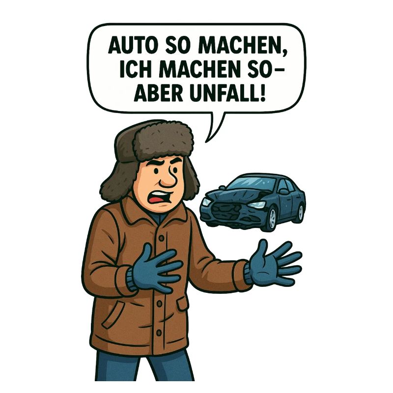Auto machen so ich machen so aber Unfall
