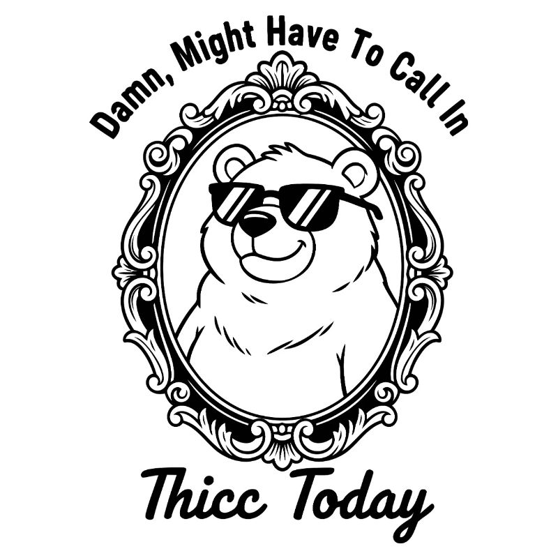Chill Bear in Ornate Frame