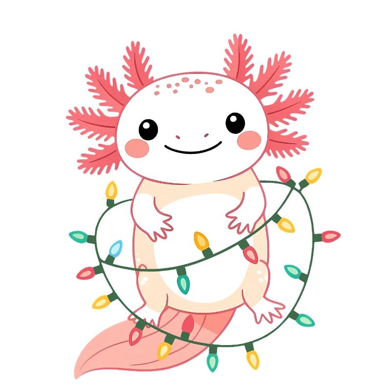 Pull de Noël Axolotl Drôle Mignon