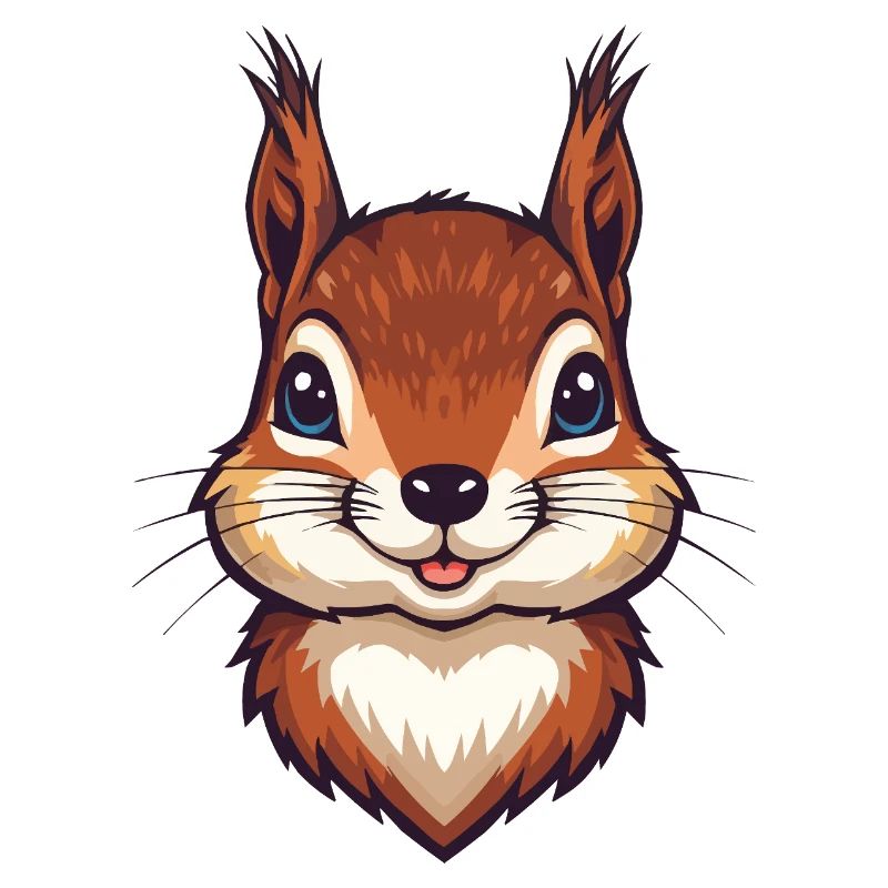 Süßer Eichhörnchen Kopf