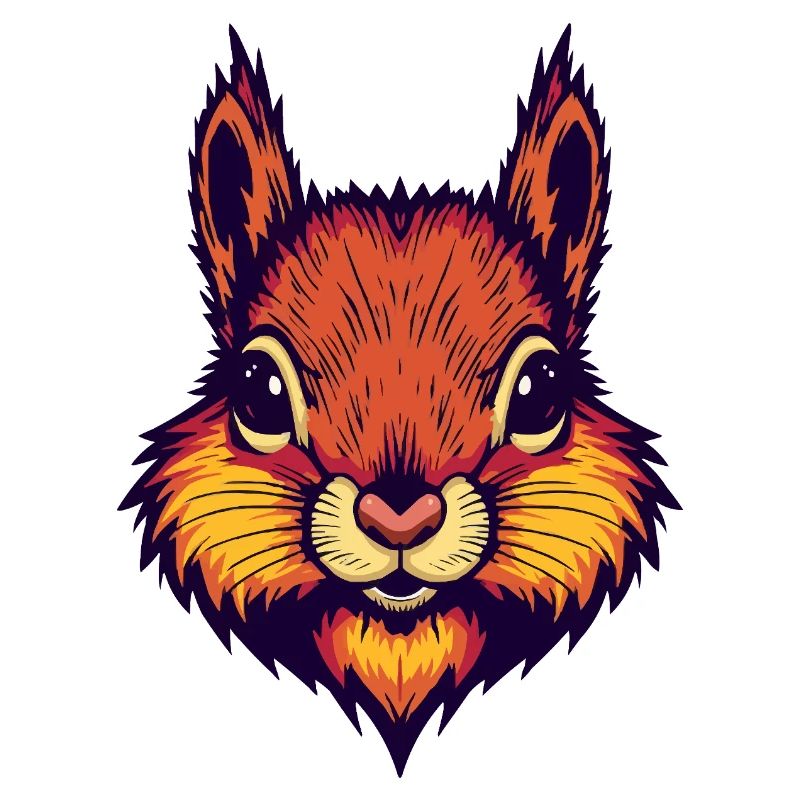 Leuchtend herbstliches Eichhörnchen 