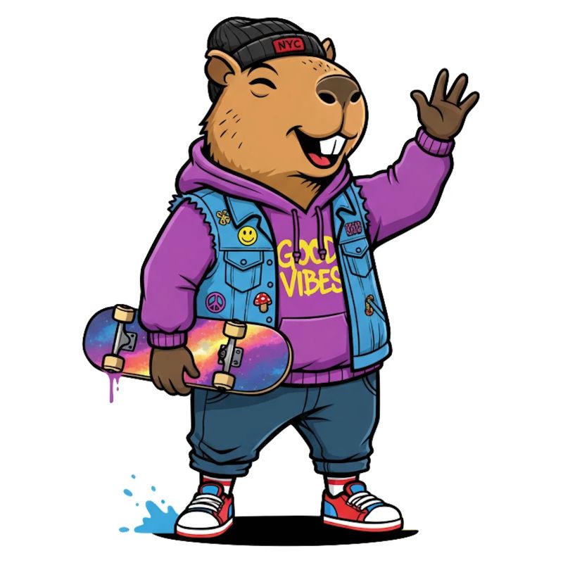 Beaver Skate Vibes Pullover Hoodie
