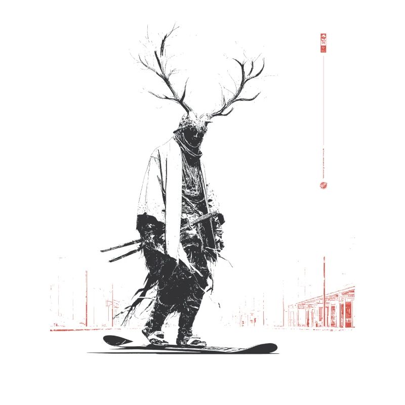 Waldgeist mit Geweihbaum