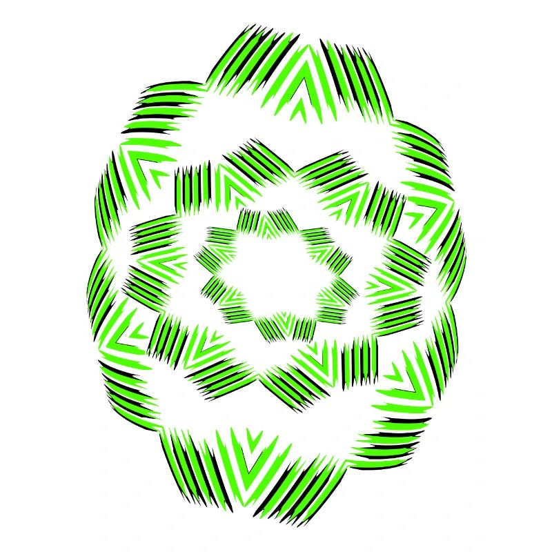 Neon Mandala Fächer Muster