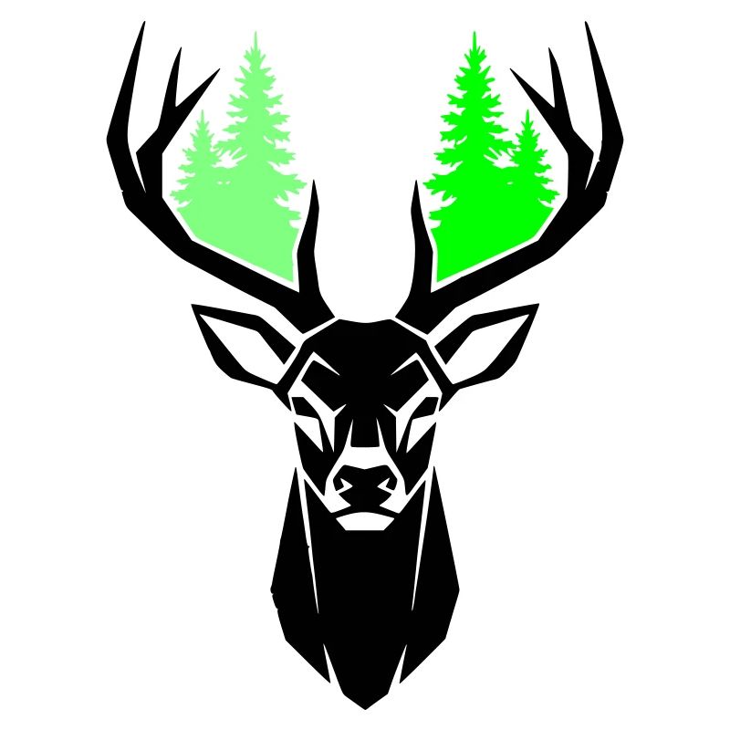 Deer Head Fir Trees Natural Green