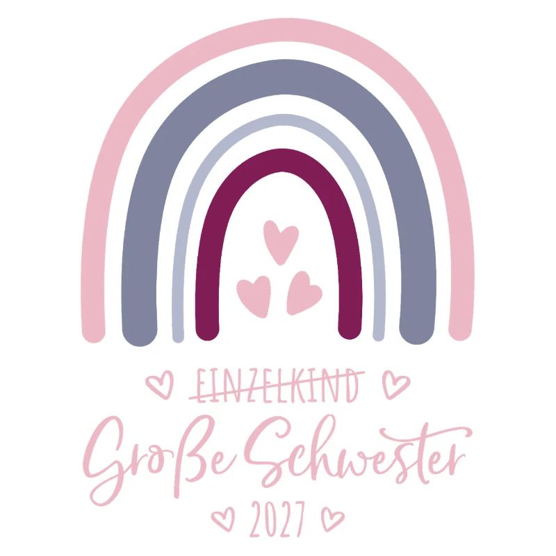 Große Schwester 2027 Boho Regenbogen