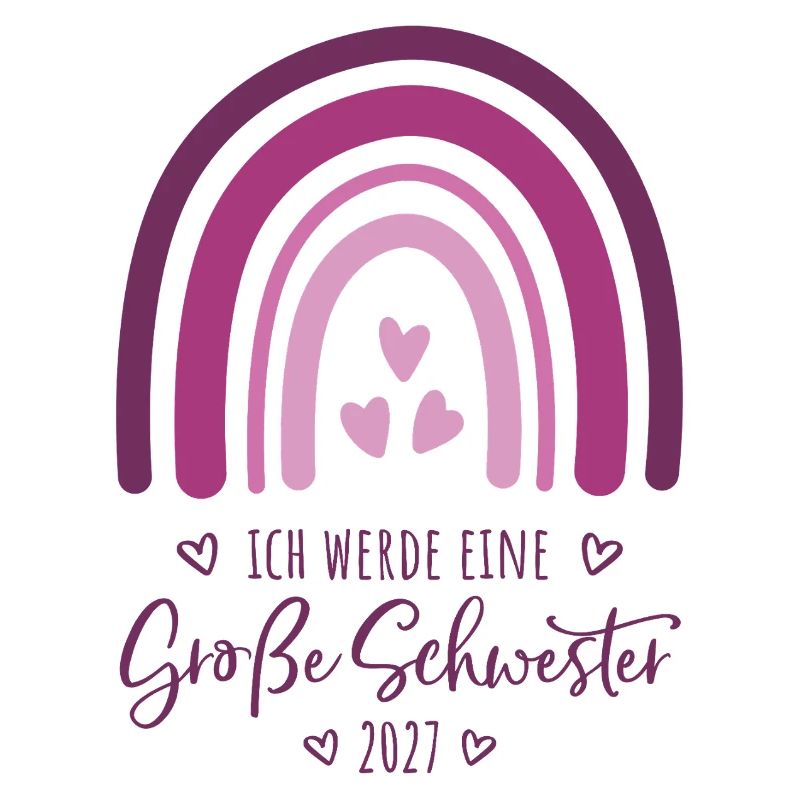 Ich werde eine Große Schwester 2027 Regenbogen