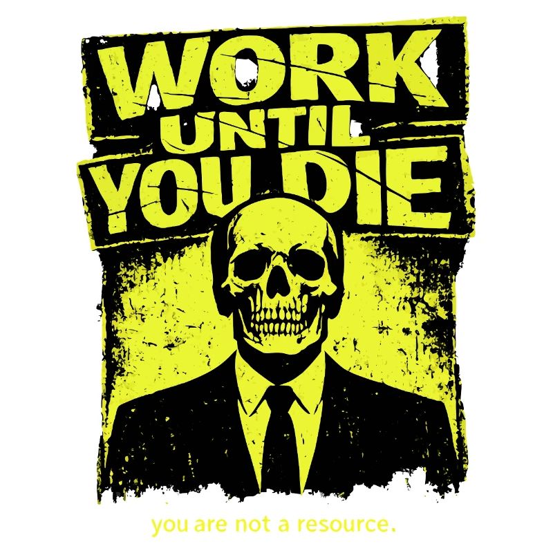 Work Till Death Skull