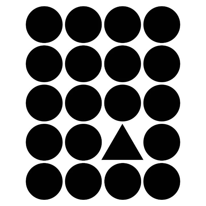 Geometric Grid Triangle Accent T-Shirt