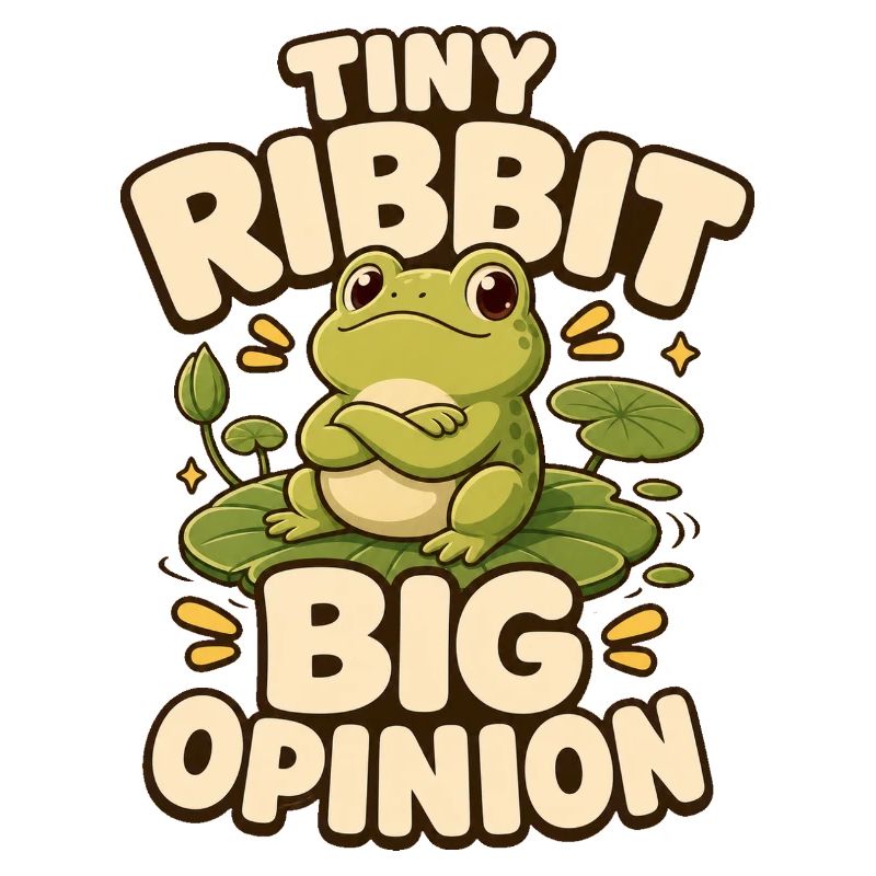 Tiny Ribbit Big Opinion Frog