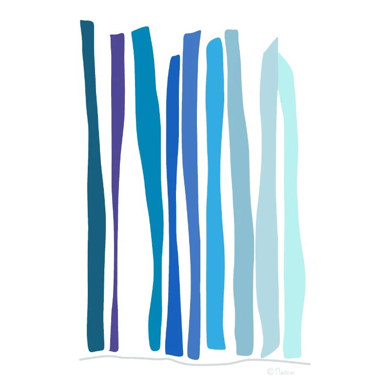 Dessin abstrait La source de la cascade