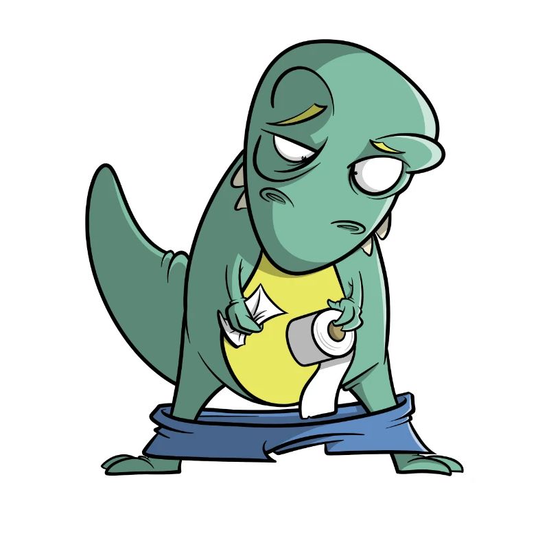 T-Rex mit Toilettenpapier - Problem