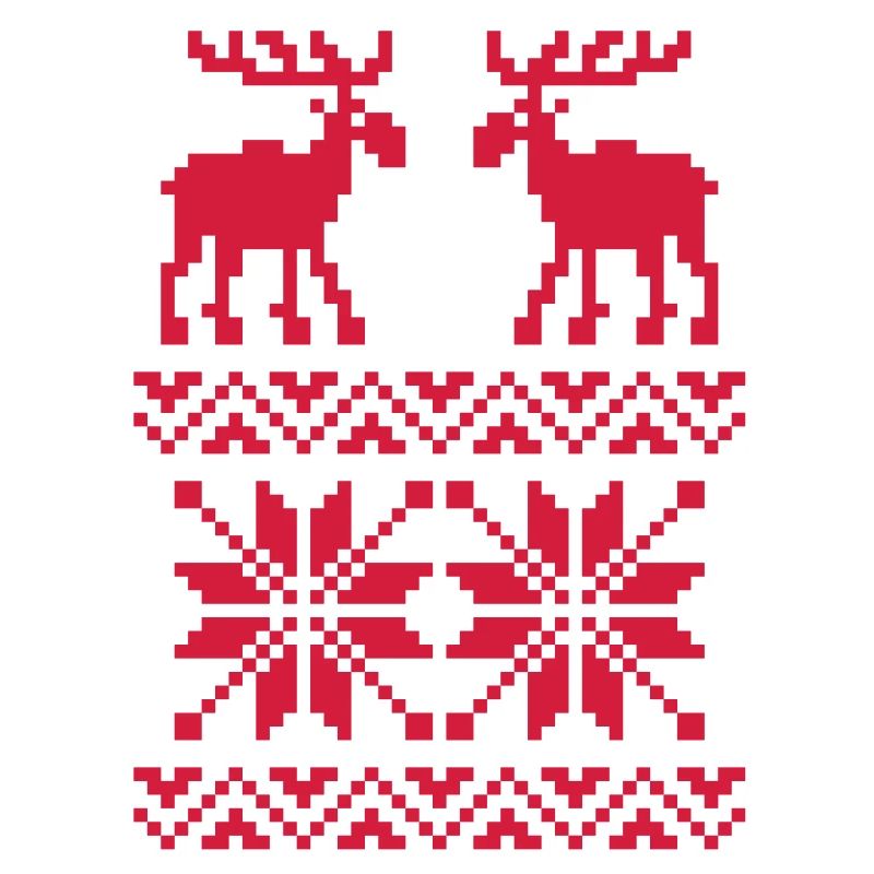 Elch-Muster-Weihnachtspullover