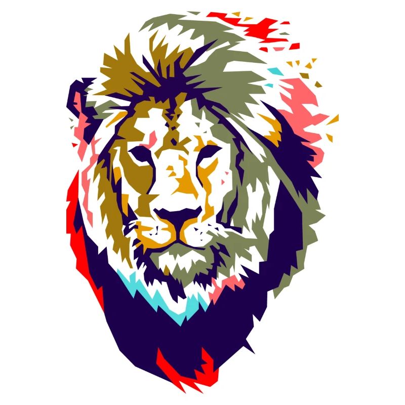 Cadeau de style urbain de conception de graffiti coloré de lion