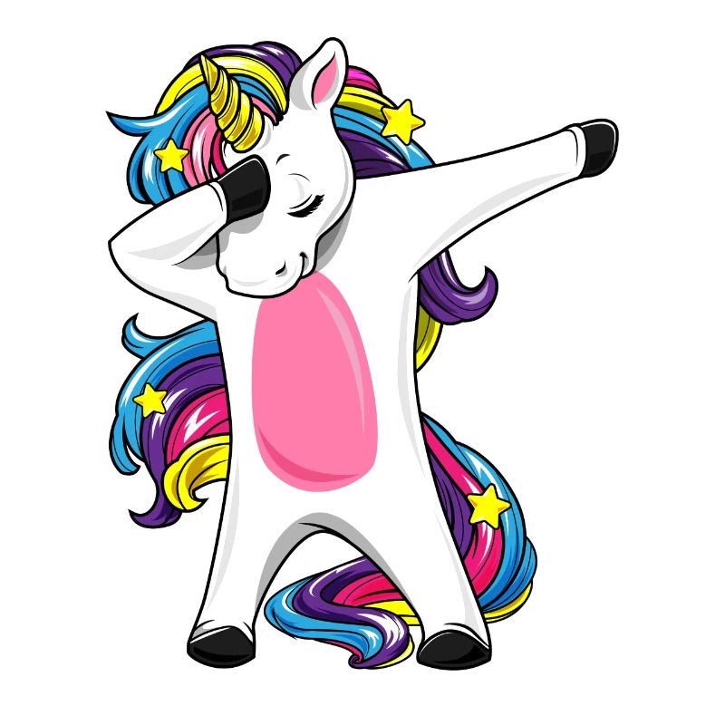 Dabbing Einhorn Regenbogen Mädchen Geschenk