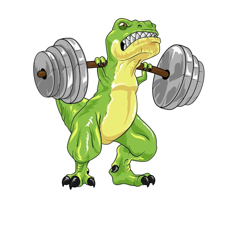 T-Rex Dino Squats Workout Bodybuilder Gift