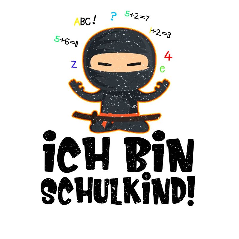 Schulbeginn Ninja Schulkind Spruch Einschulung