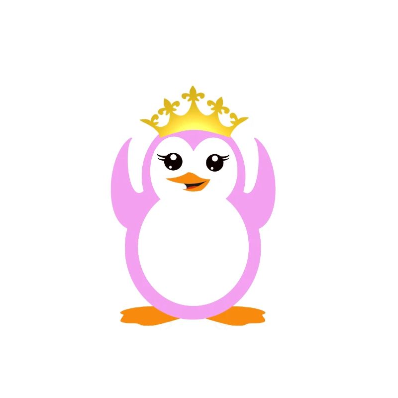 Pinguin mit Krone