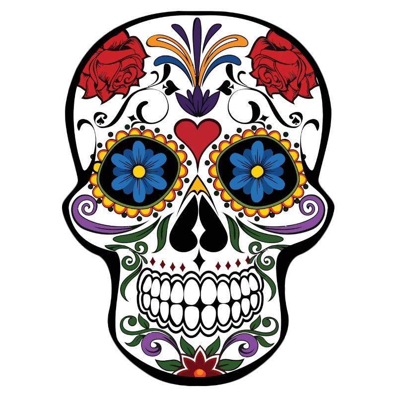 pretty pattern skull skull skull colored style