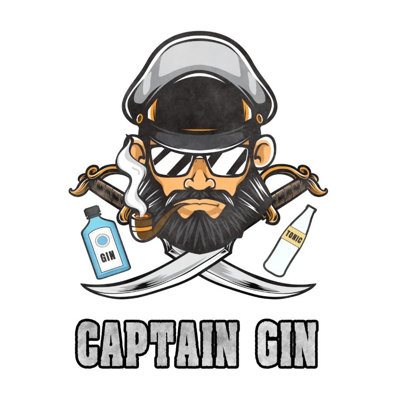 Gin saying gift funny tonic drinking captain