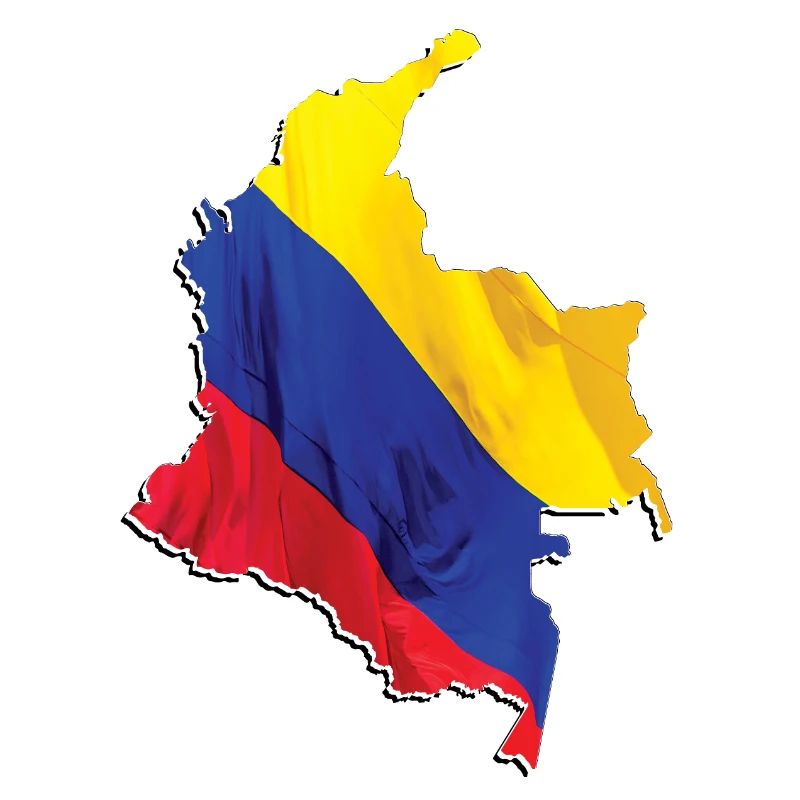 Drapeau de la Colombie réel - Carte du drapeau