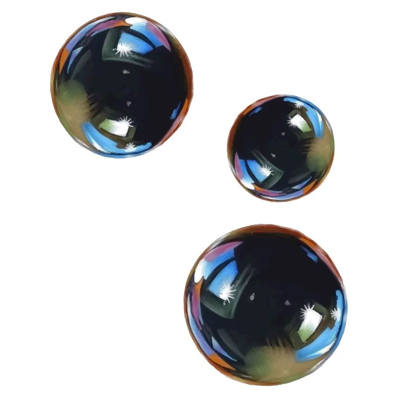 3 soap bubbles