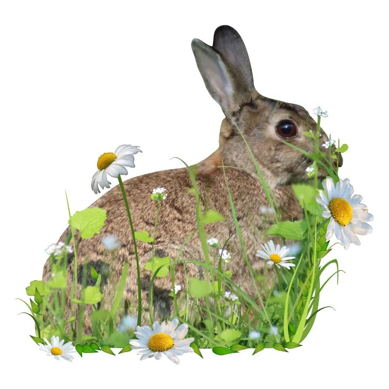 Fleurs blanches de lapin