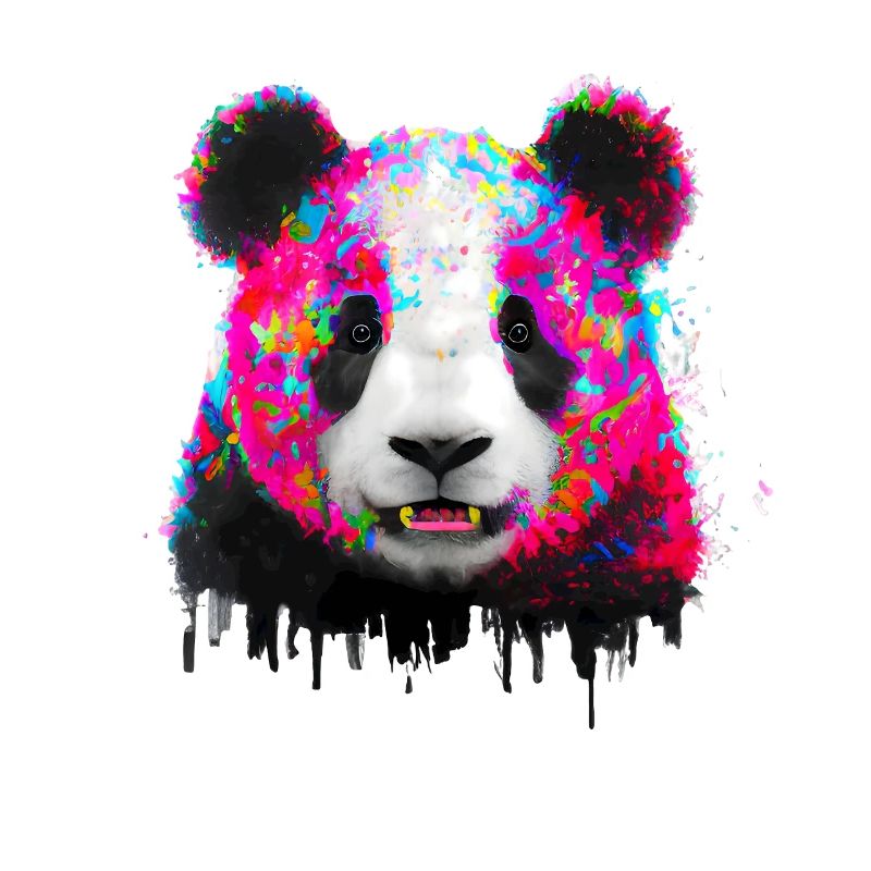 Farbexplosion Panda Bär