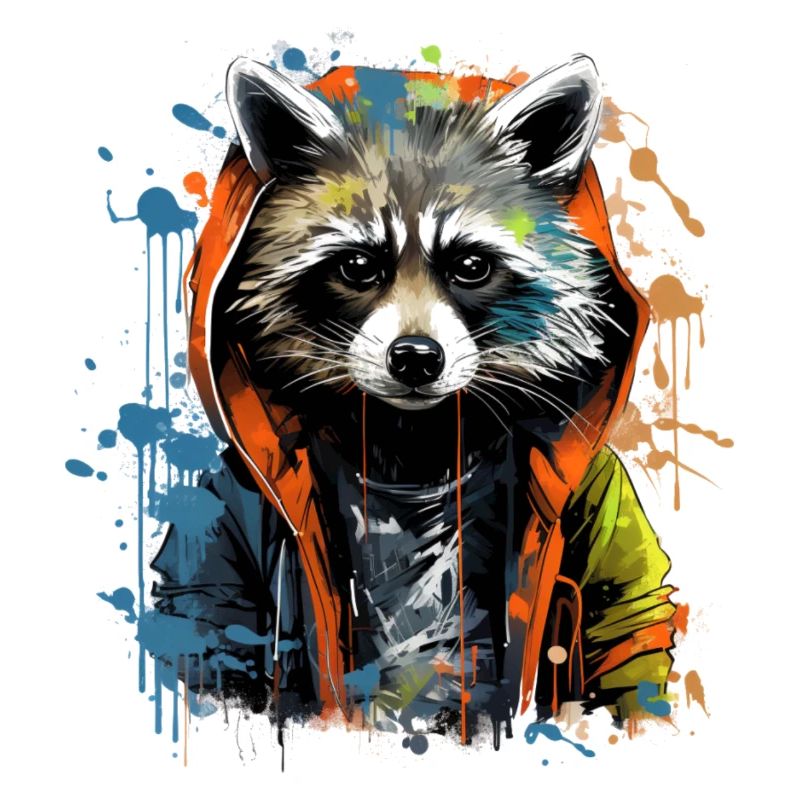 Raton laveur de rue cool