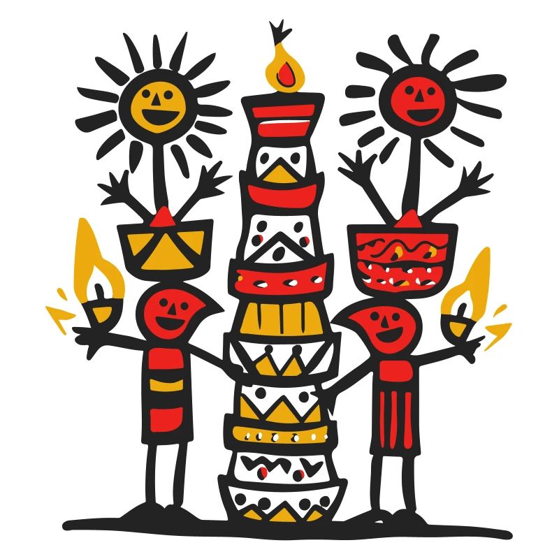 Conception d’art tribal coloré