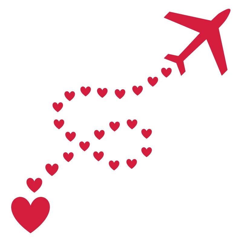 ★ couleurs de conception modifiables ★ avion (trace, coeurs)