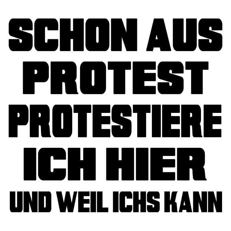 Mensch protestiert Protest-Statement "dagegen"
