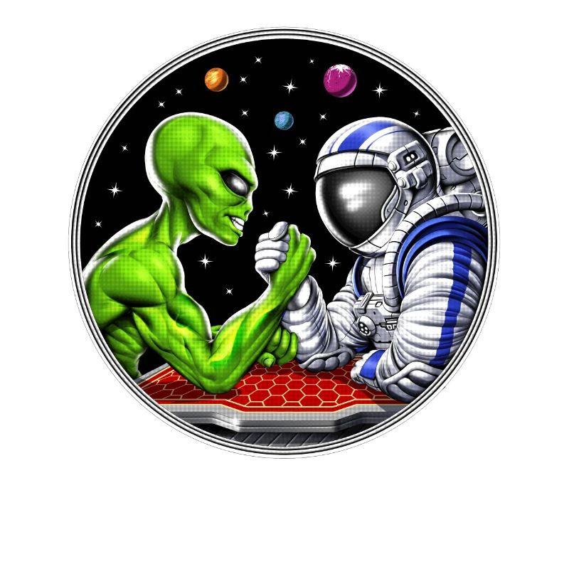 Alien Astronaut Arm Wrestling