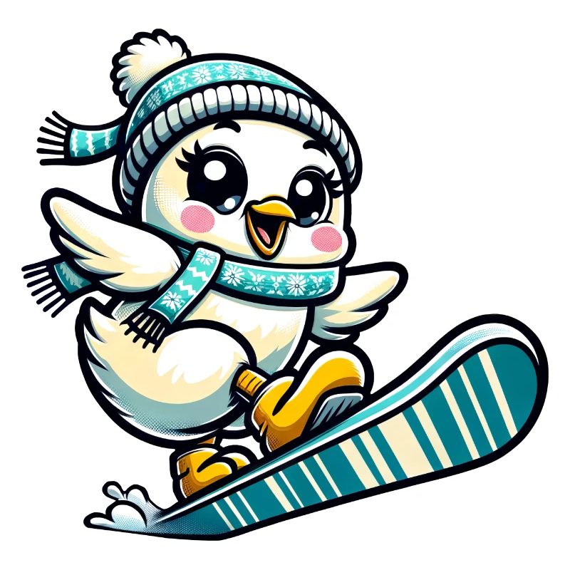 Chicken Chick Snowboard Winter