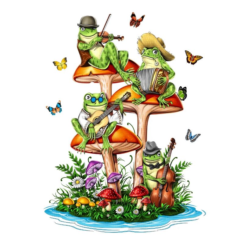 Grenouilles champignons