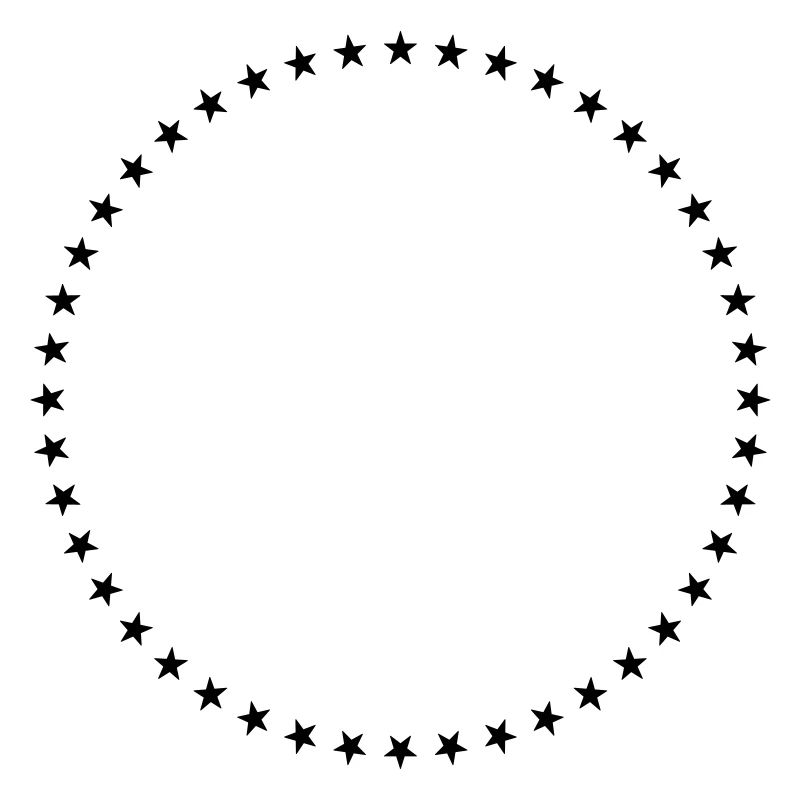 Étoile cercle géométrie