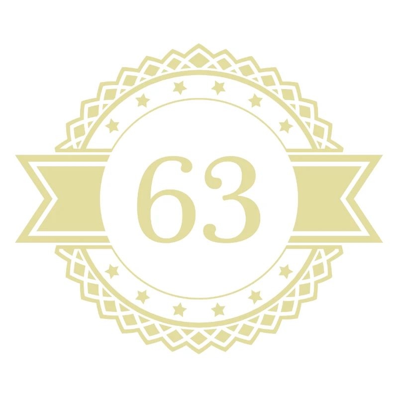 63 Number Emblem