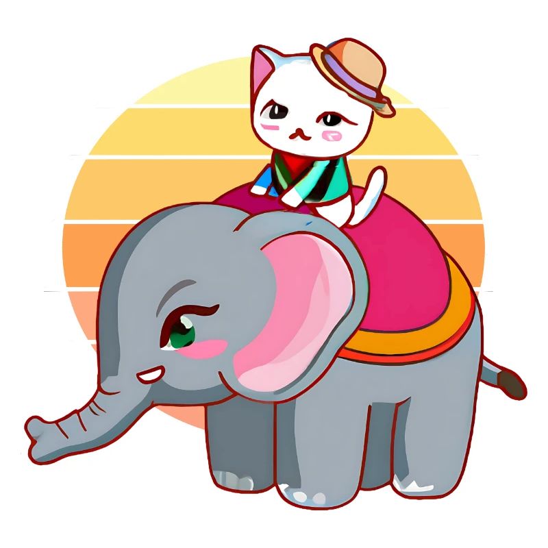 Balades de chat à dos d’éléphant