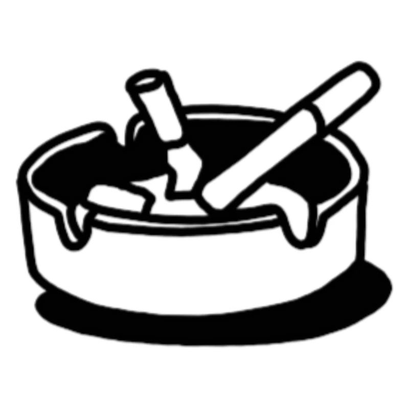 Aschenbecher mit Zigarette Design