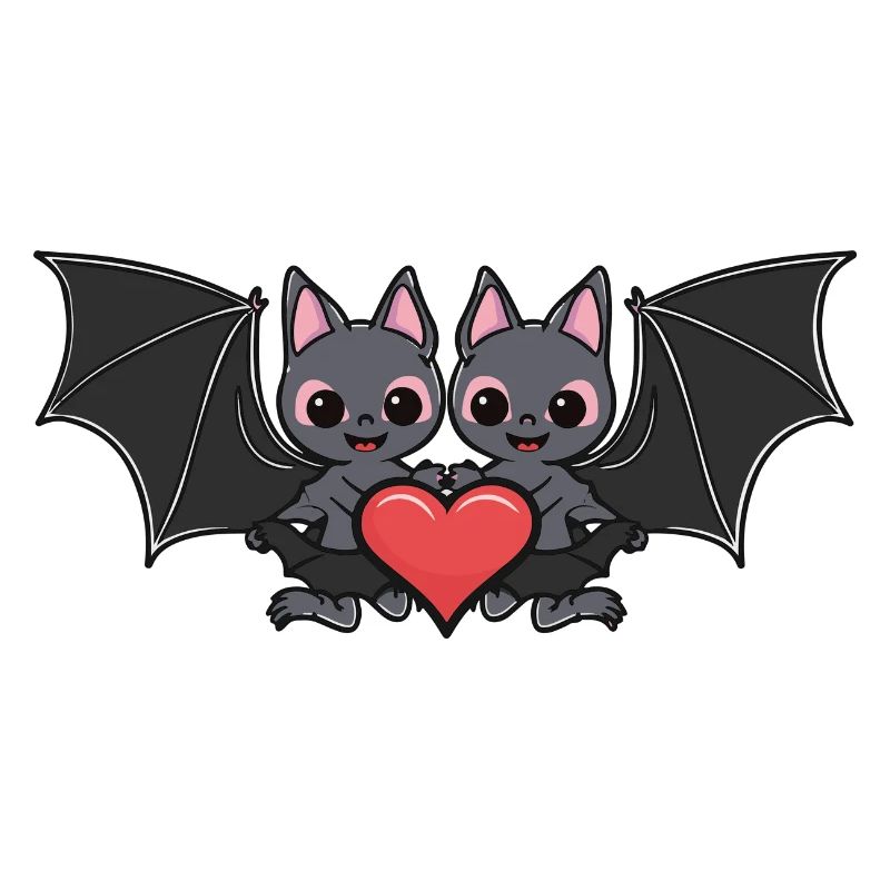 Fledermaus Paar Valentinstag