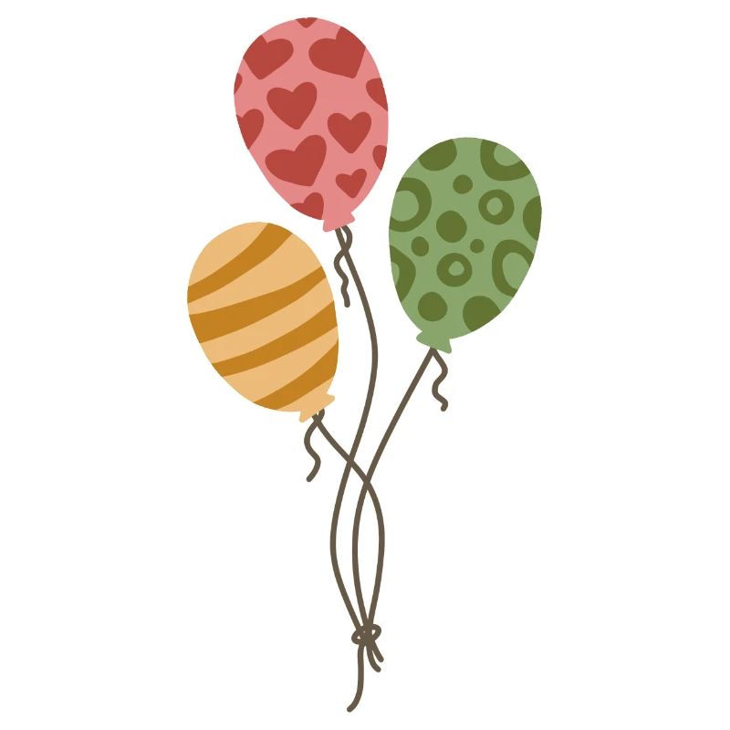 Ballons Luftballons Geburtstagsgeschenk Pastell