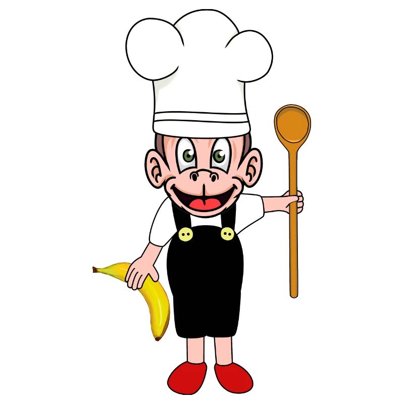 Monkey Bananas Kitchen Cooking Hobby Chef Monkey