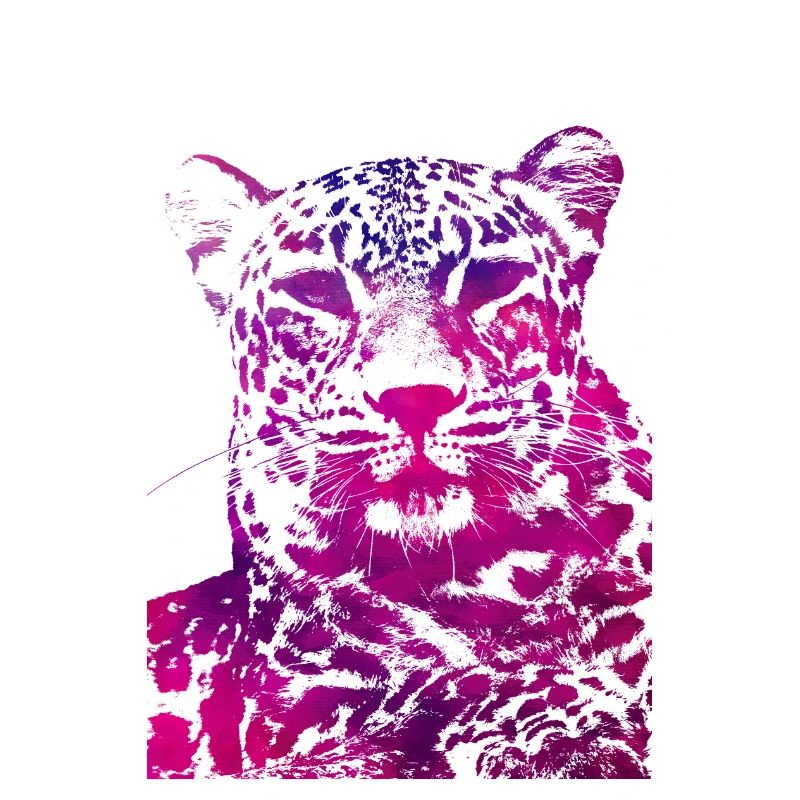Pink leopard head