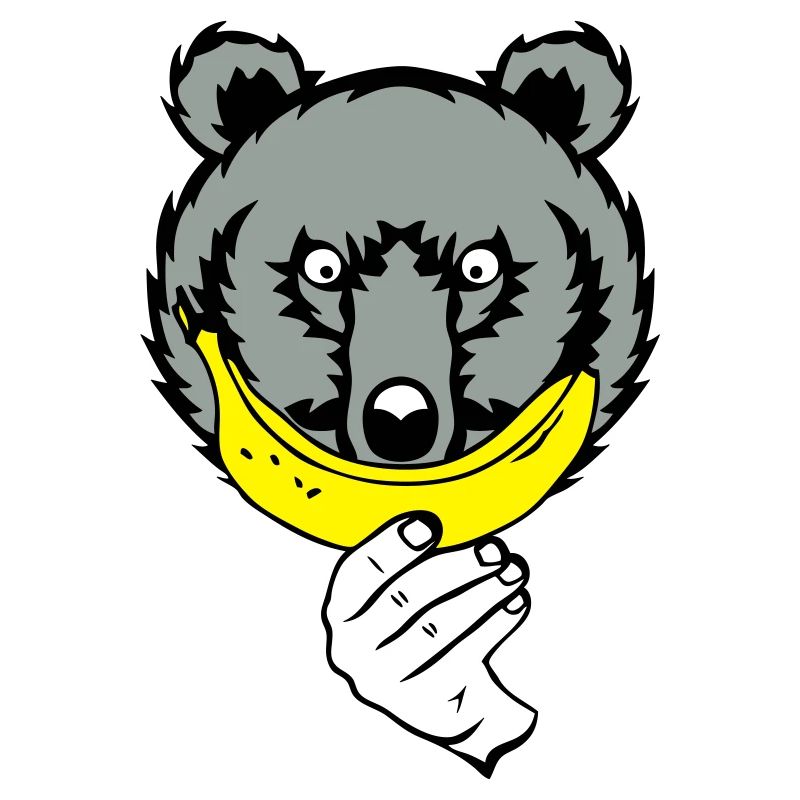 teddy bear smiling banana smiley face because
