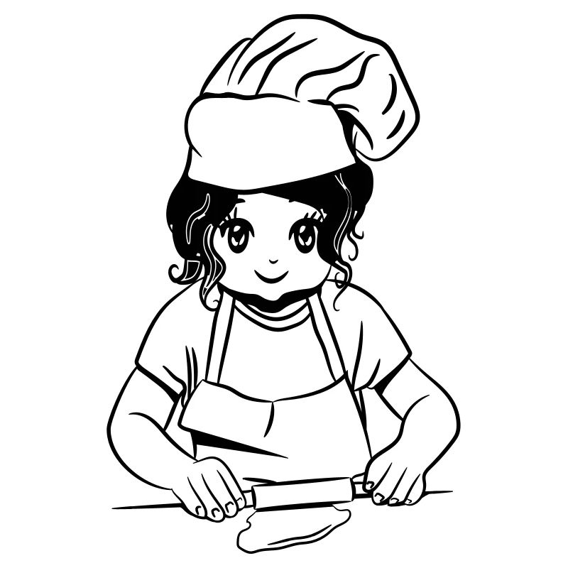 kochen mädchen backen