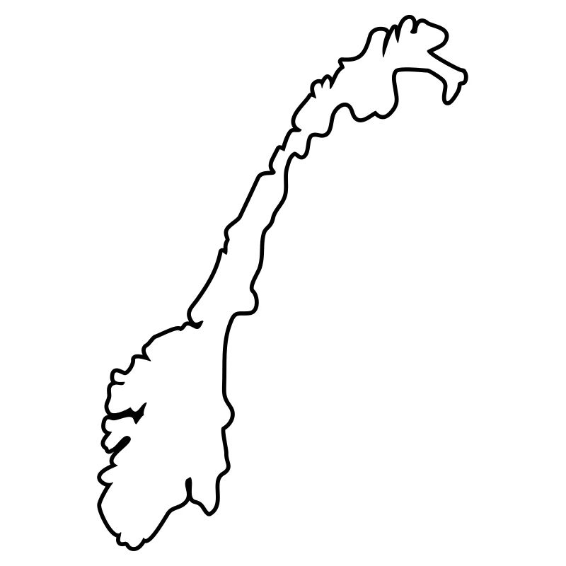 norway map silhouette