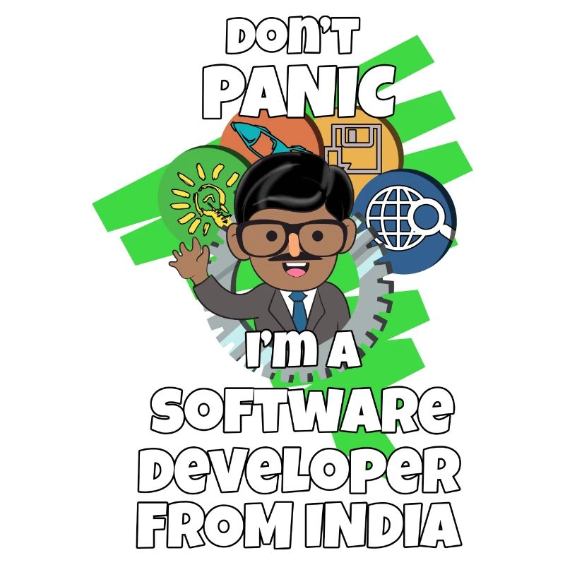 Indien Inder Entwickler Software Code I Geschenk