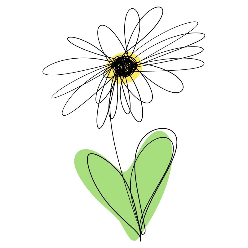 Gänseblümchen - eine Linie