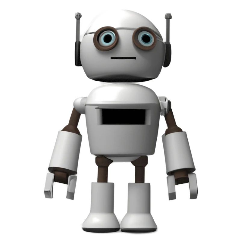 White robot with big eyes